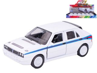 Obrázek z Auto bílé Welly Lancia Delta HF Martini 11,5cm kov zpětný chod (12) 